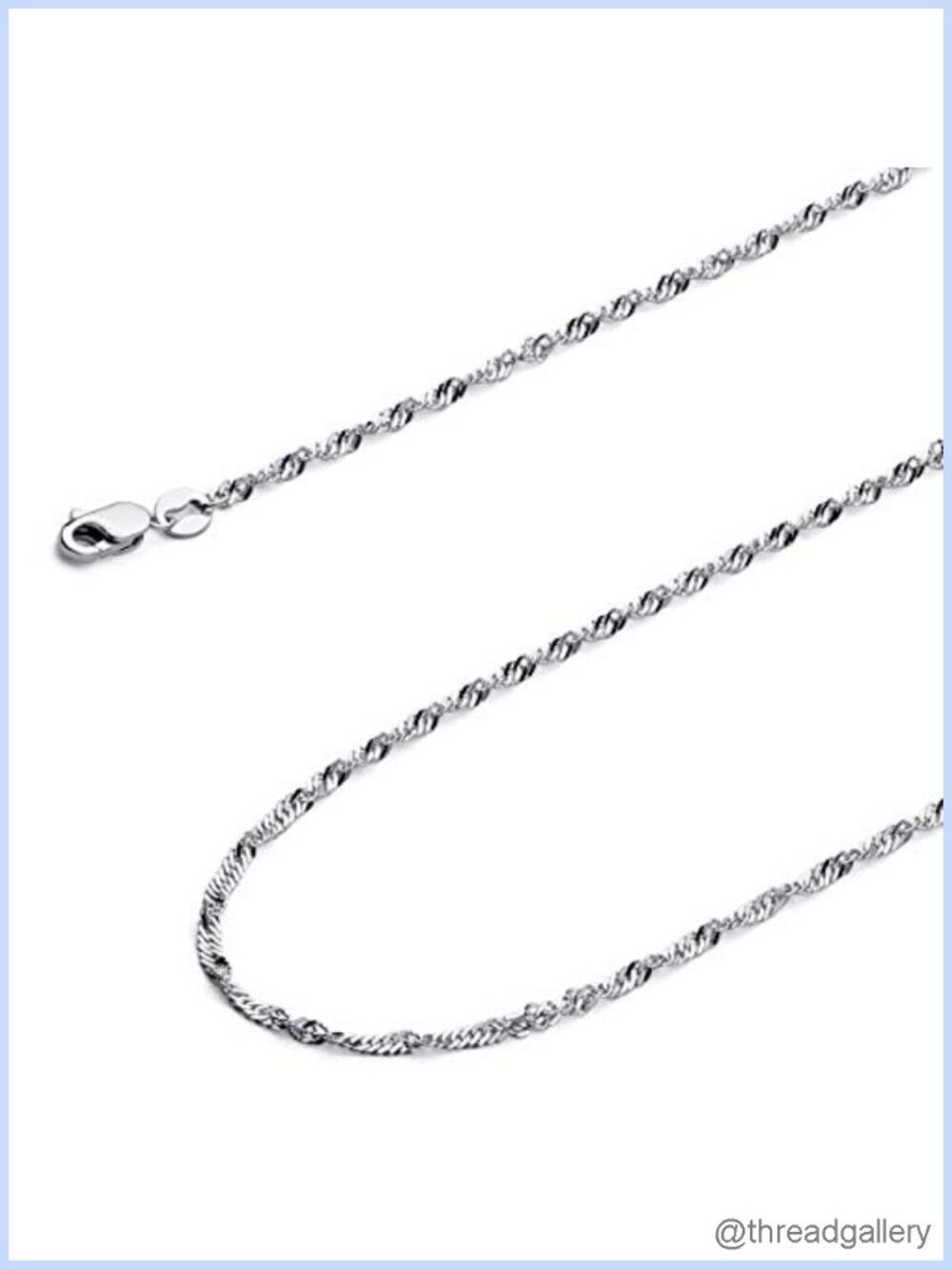 14k Real Yellow White Tri Color Gold Solid 1.2mm Singapore Chain Necklace